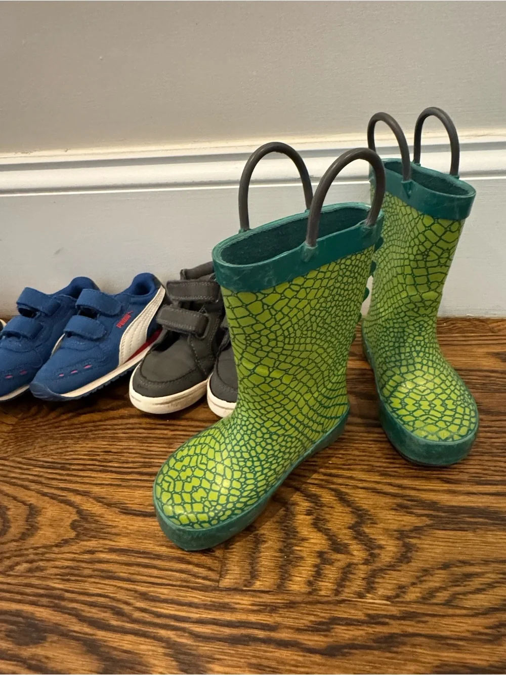 Toddler Boys Shoe Size 6 Bundle - Puma Sneakers, Water Shoes, and Rain Boots